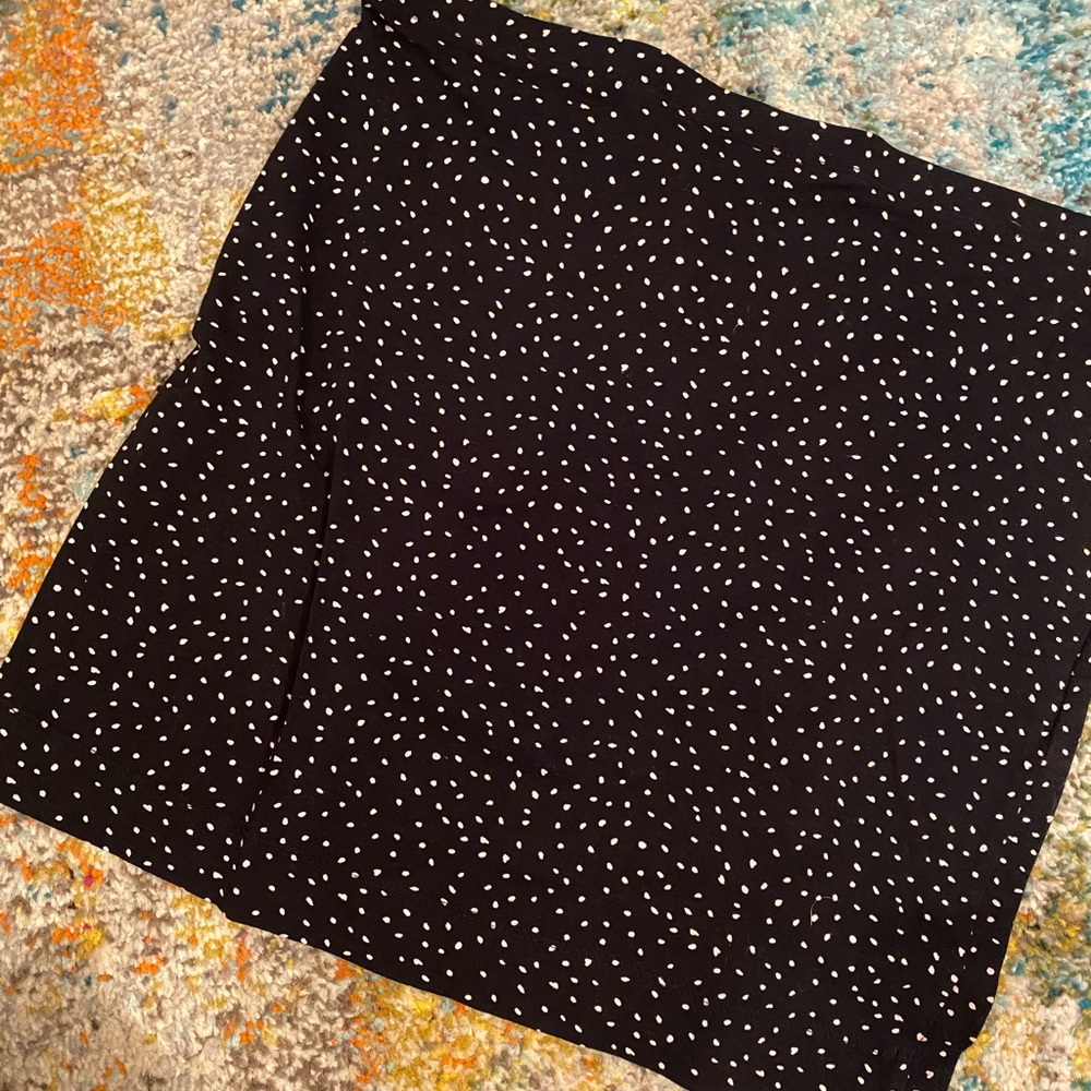 Elegant Black Polka Dot Skirt